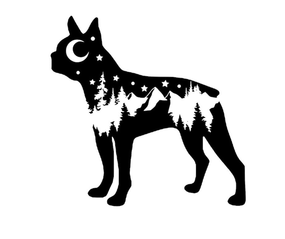 Adventure Boston Terrier Decal