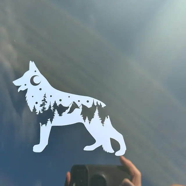 Adventure German Shepherd Dog Decal