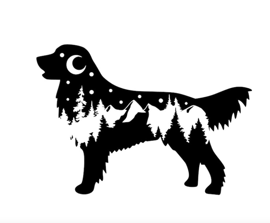Adventure Golden Retriever Decal