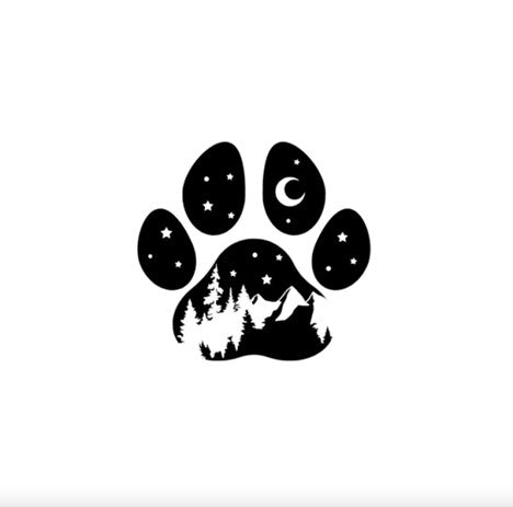 Adventure Dog Paw Decal