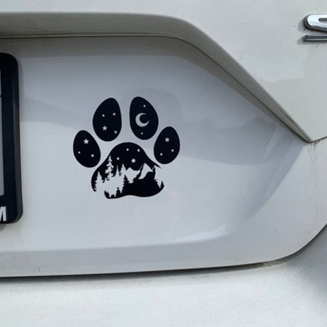 Adventure Dog Paw Decal