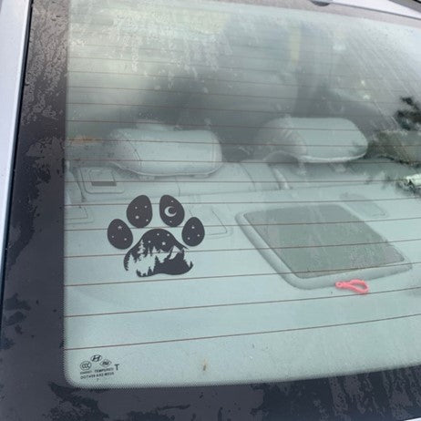 Adventure Dog Paw Decal