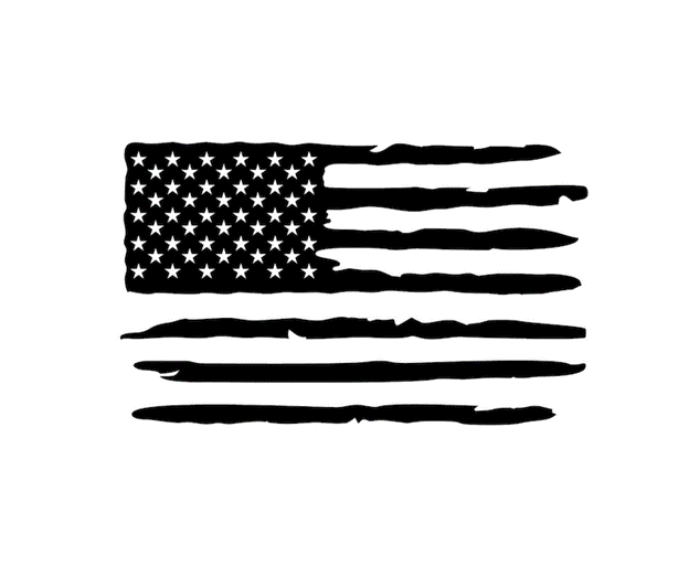 Distressed American Flag Decal