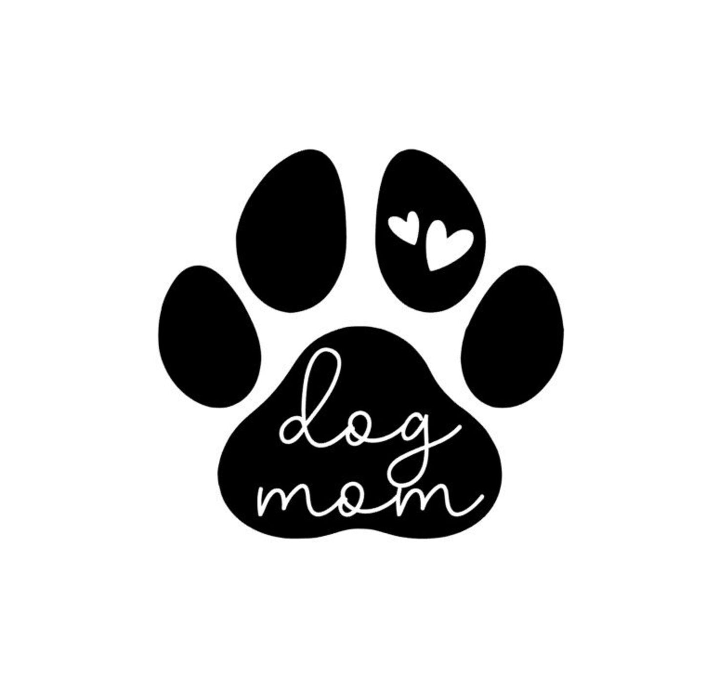 Dog Mom Paw Decal