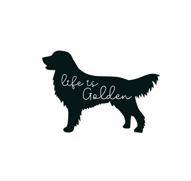 Golden Retriever - Life is Golden Decal