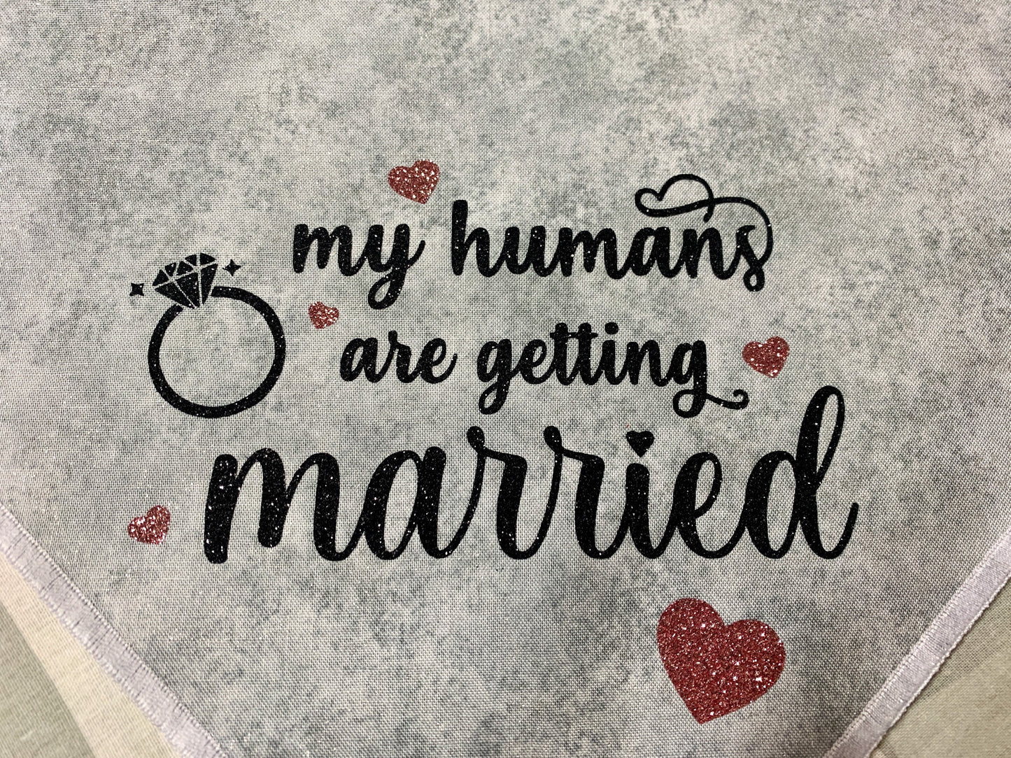 Dog Bandana Wedding Engagement Announcement // Getting married dog bandana // engagement announcement // ring bearer // wedding