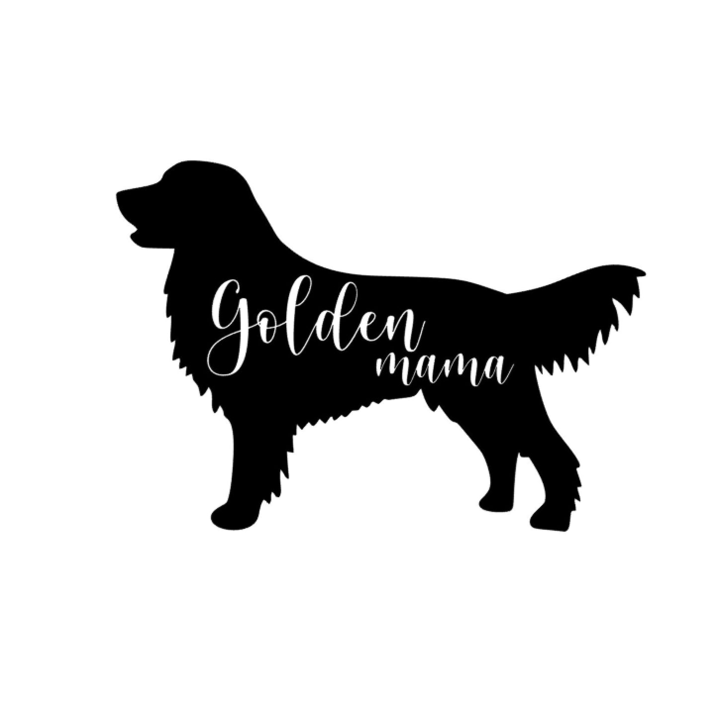 Golden Retriever decal, golden bumper sticker, dog mom, dog sticker, permanent decal/bumper sticker, golden retriever decal