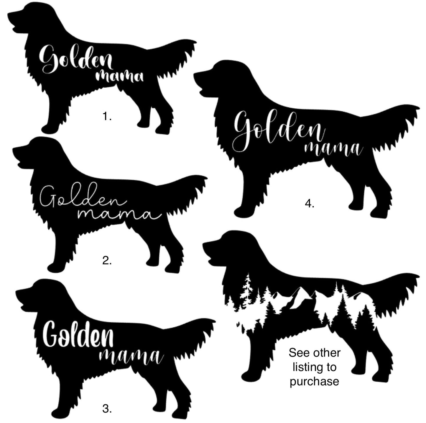 Golden Retriever decal, golden bumper sticker, dog mom, dog sticker, permanent decal/bumper sticker, golden retriever decal