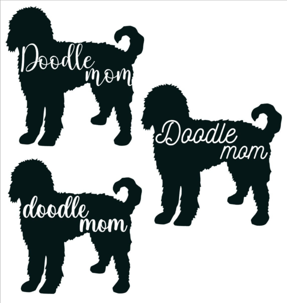 Doodle Mom decal, Doodle bumper sticker, dog mom, dog sticker, permanent decal/bumper sticker