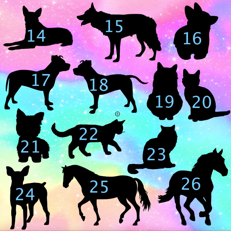 Custom Dog Silhouette Name Decal // Pet Name Car Sticker // Dog Silhouette Custom Name // Dog Silhouette