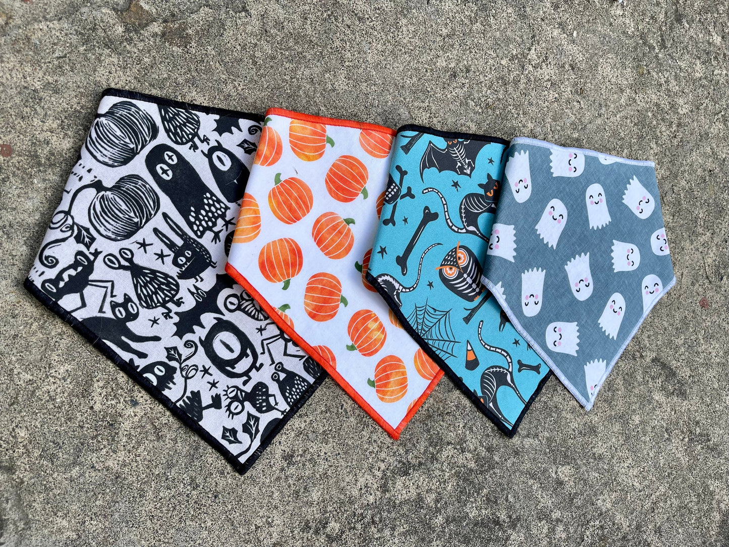 Pumpkin Patch Dog Bandana // Halloween Pumpkin Dog Bandana // October Autumn Dog Bandana // Snap on Dog Bandana