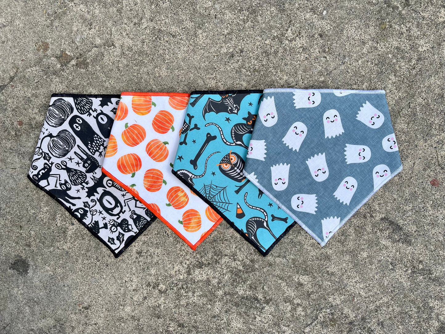 Pumpkin Patch Dog Bandana // Halloween Pumpkin Dog Bandana // October Autumn Dog Bandana // Snap on Dog Bandana