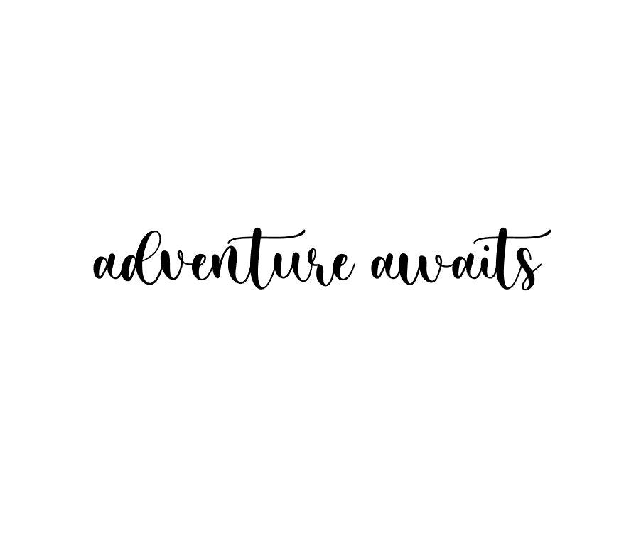 Adventure Awaits decal, outdoors decal, adventure camping bumper sticker, PNW sticker, permanent decal/bumper sticker, adventure sticker