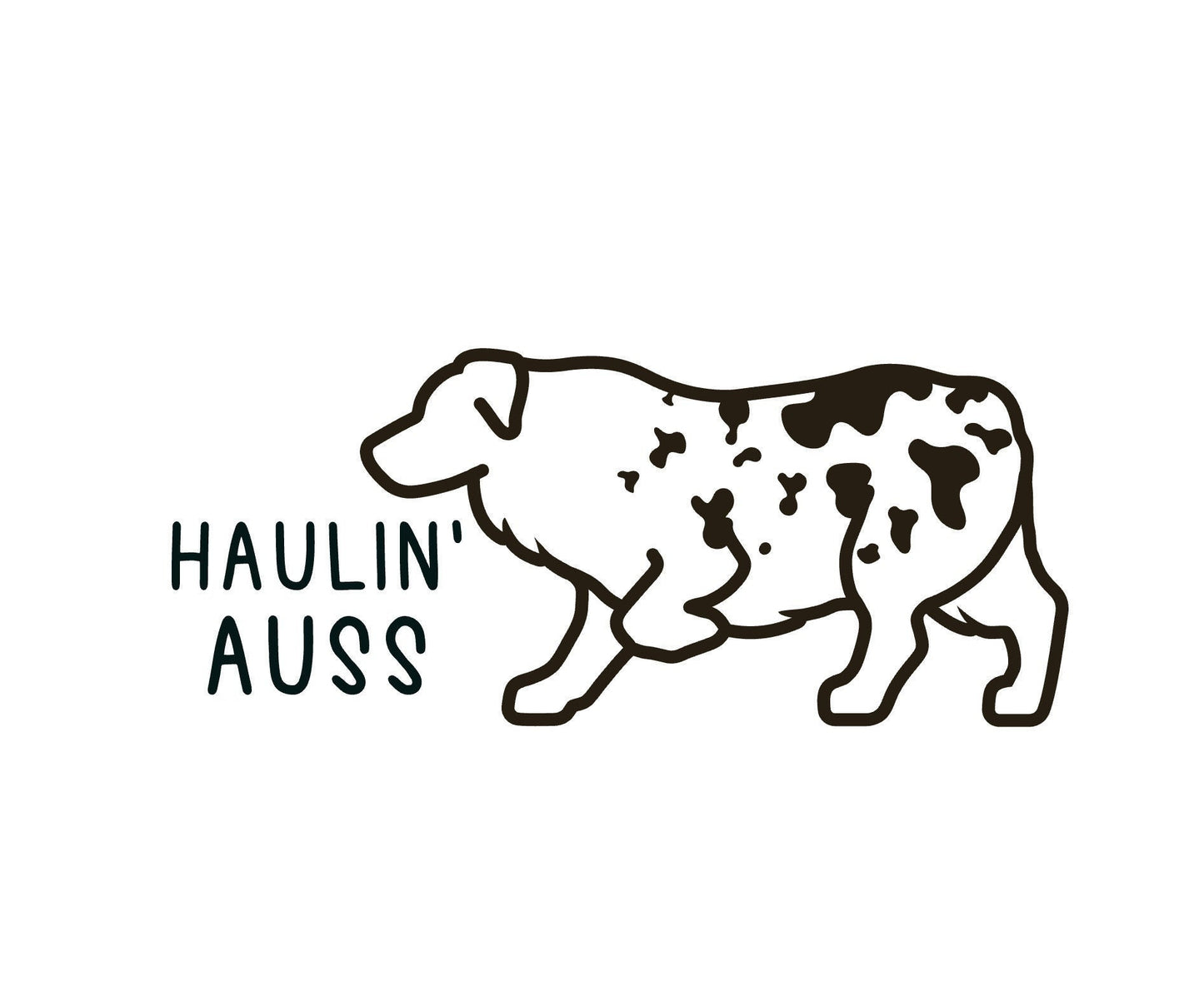 Haulin’ auss decal, Aussie mom bumper sticker, dog mom, dog sticker, permanent decal/bumper sticker, Australian shepherd decal