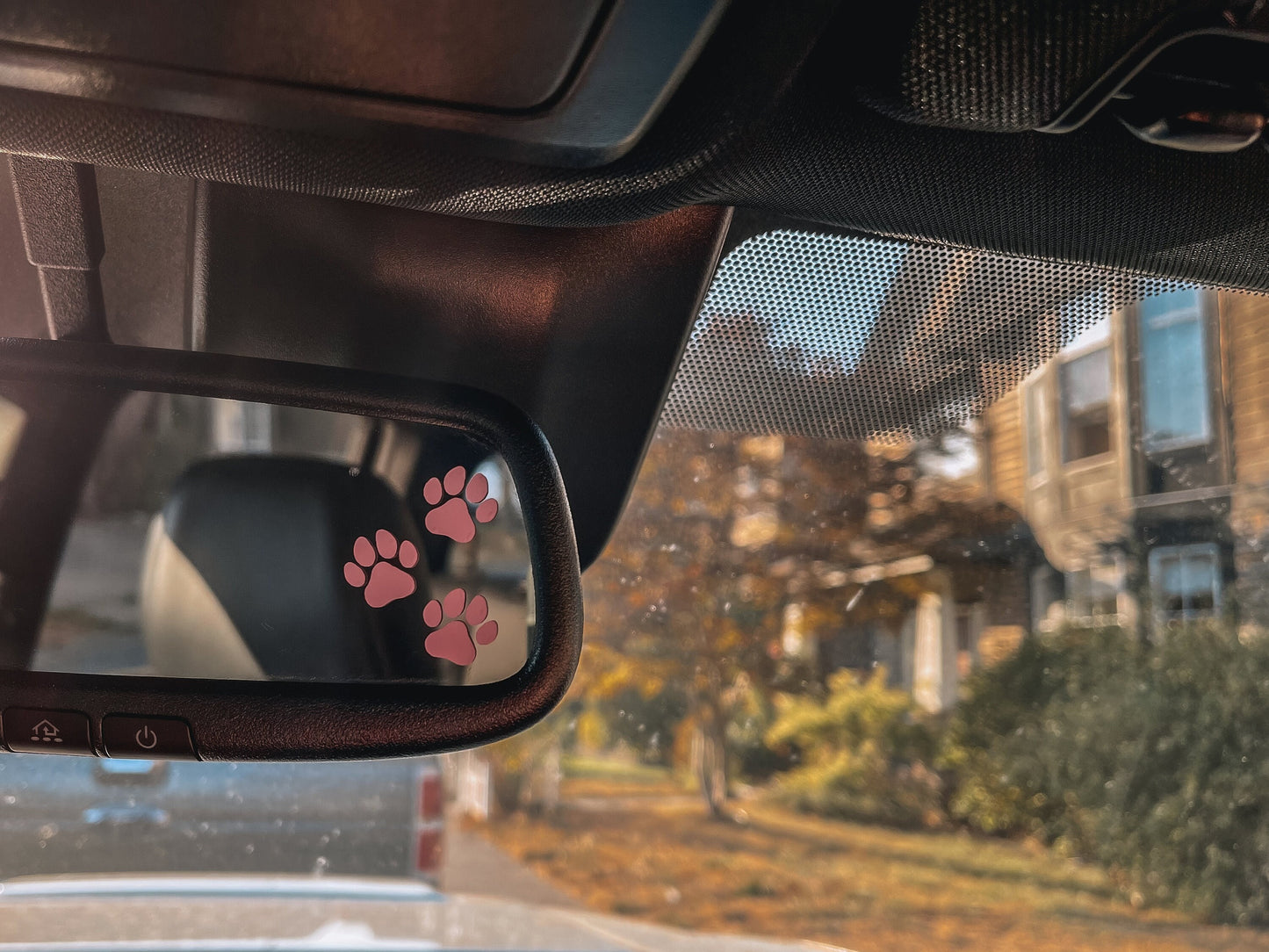 Tiny Dog Paw Print Decal for rearview mirror, side mirror tiny dog paw print decal, car mirror tiny cat paw print decal, tiny cat paw print
