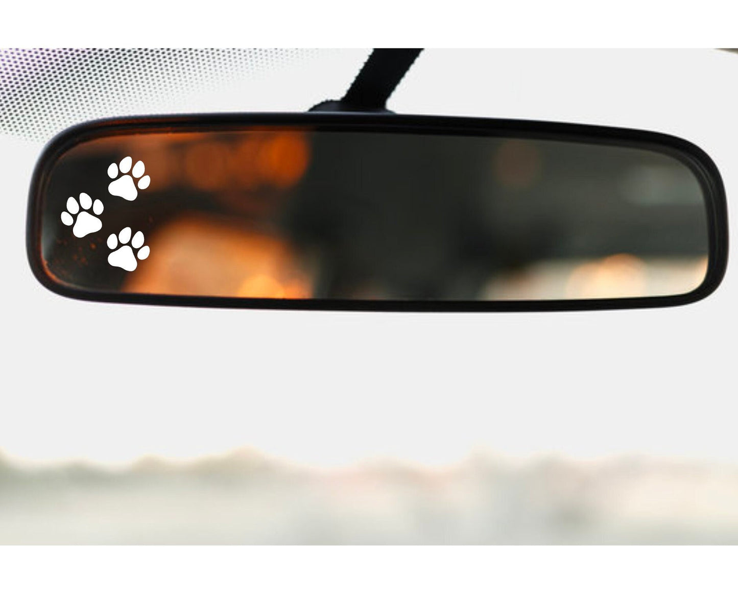 Tiny Dog Paw Print Decal for rearview mirror, side mirror tiny dog paw print decal, car mirror tiny cat paw print decal, tiny cat paw print
