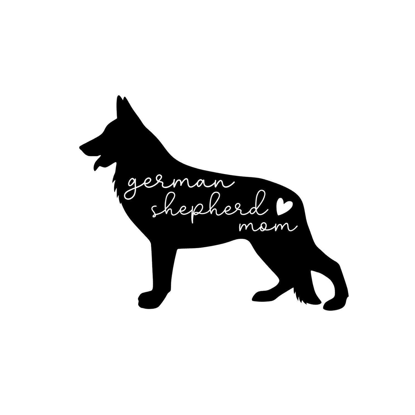 German Shepherd mom decal, Shepherd nature bumper sticker, dog sticker, permanent decal/bumper sticker, GSD decal, PNW