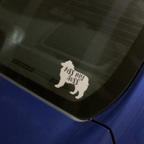 Australian Shepherd - Kiss My Auss Decal