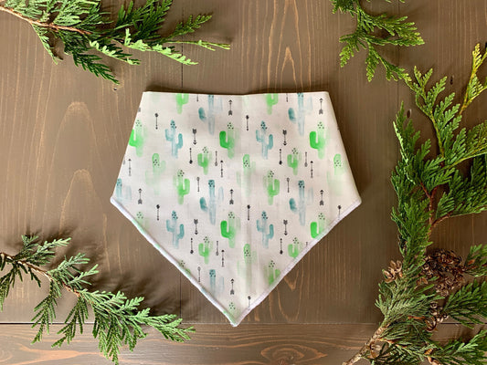 Cactus dog bandana // summer cactus snap on bandana for dogs // cactus print bandana for dogs