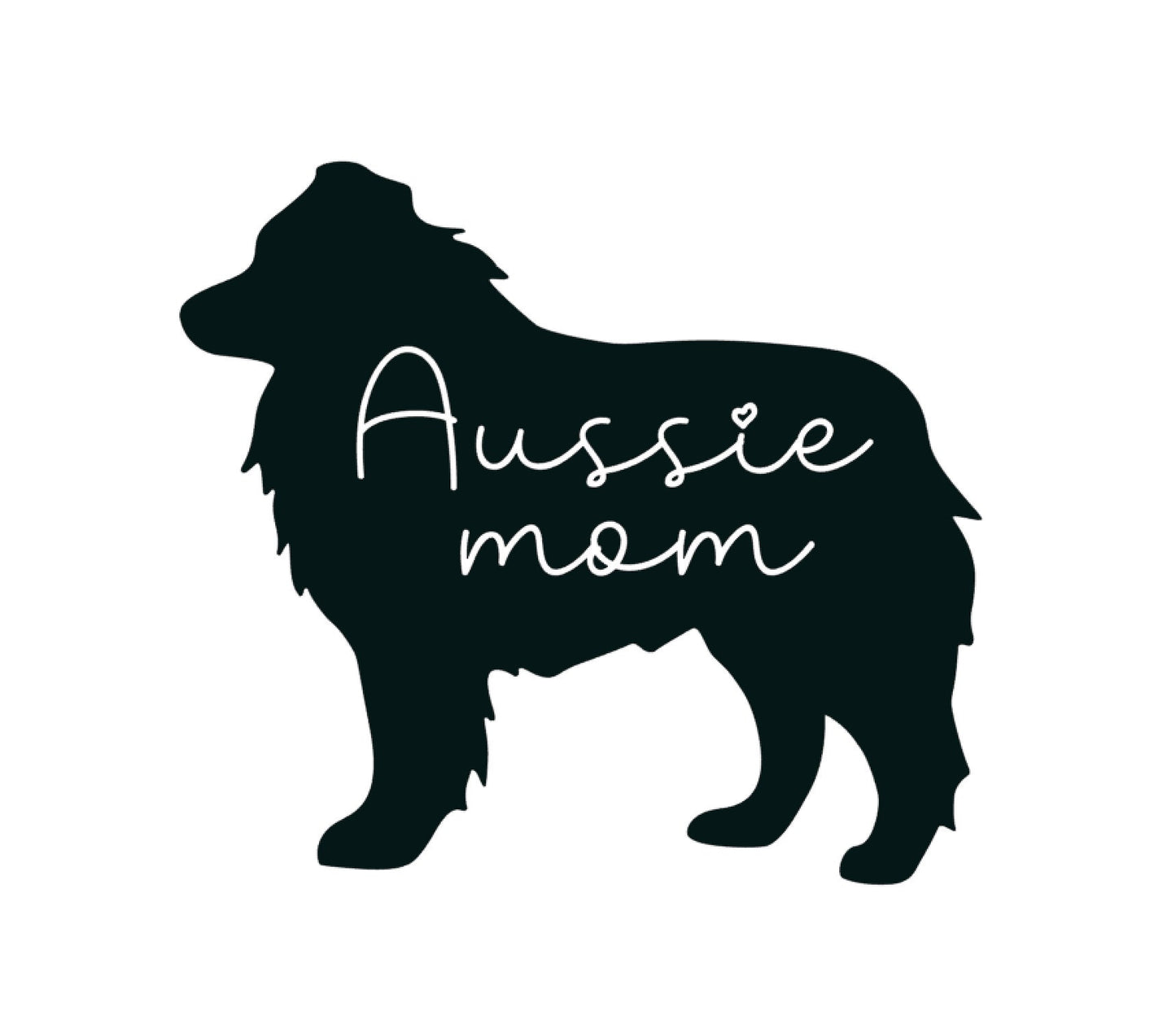Aussie dog mom decal, Aussie mom bumper sticker, dog mom, dog sticker, permanent decal/bumper sticker