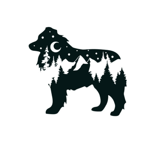 Adventure Aussie decal, Aussie nature bumper sticker, dog mom, dog sticker, permanent decal/bumper sticker, Australian shepherd decal, PNW