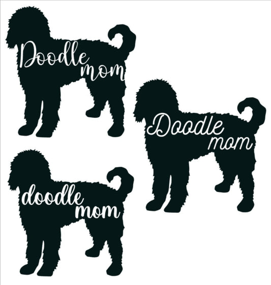 Doodle Mom decal, Doodle bumper sticker, dog mom, dog sticker, permanent decal/bumper sticker