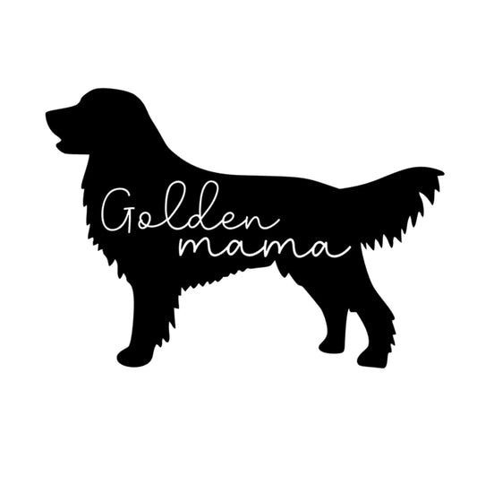 Golden Retriever decal, golden bumper sticker, dog mom, dog sticker, permanent decal/bumper sticker, golden retriever decal