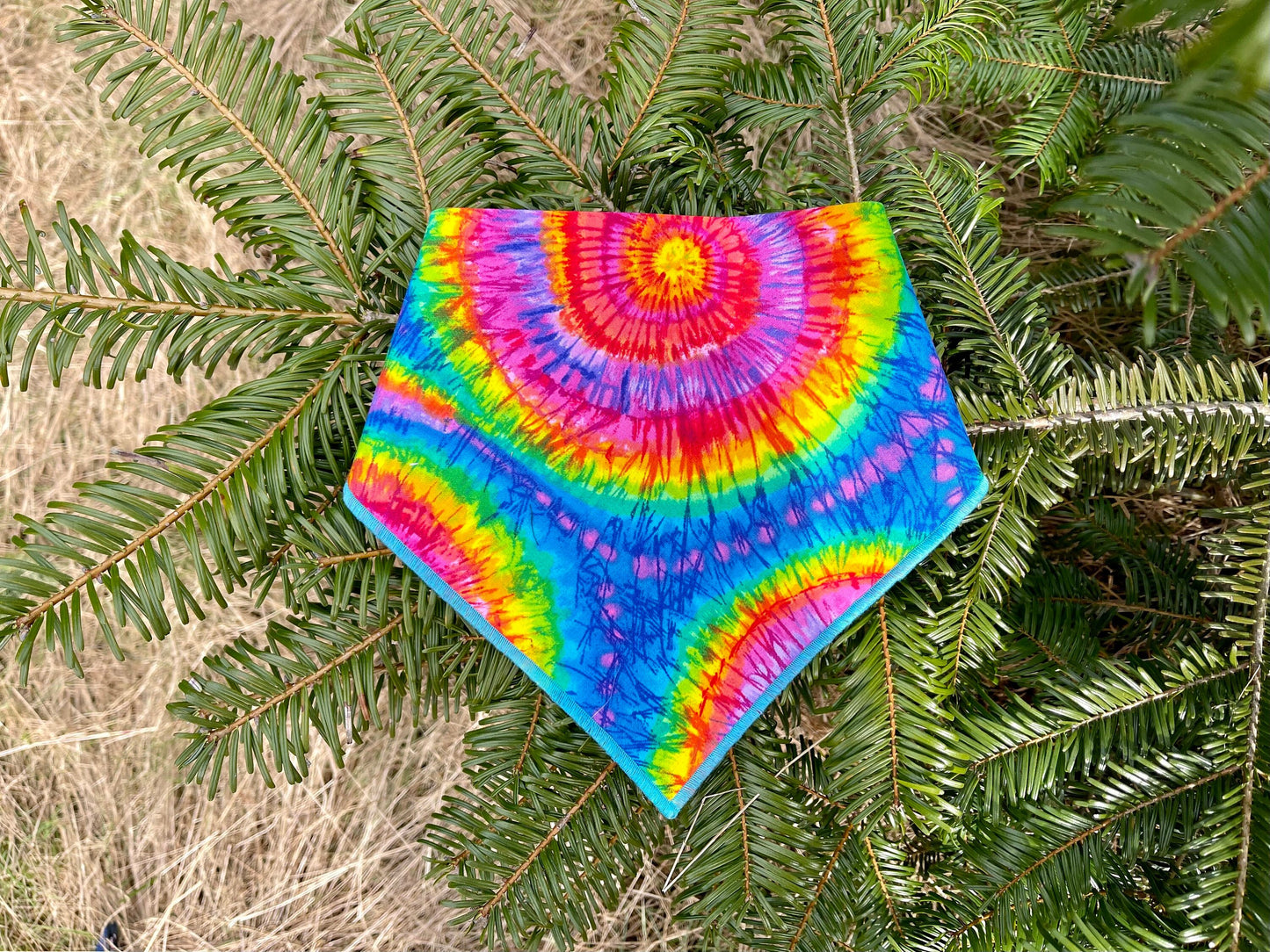 Dog Bandana Tie Dye // PNW Dog Bandana // Summer Dog Bandana // Nature Dog Bandana // Snap On Dog Bandana // Dog Scarf // Collar