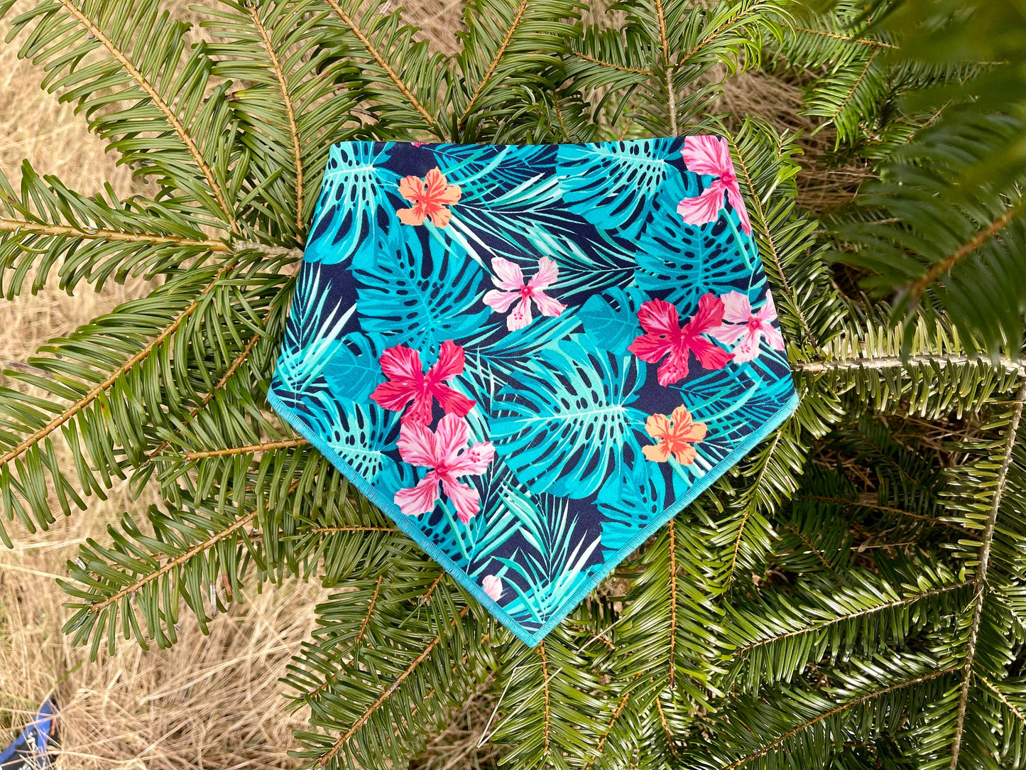 Dog Bandana Hawaiian Shirt // PNW Dog Bandana // Summer Dog Bandana // Nature Dog Bandana // Snap On Dog Bandana // Dog Scarf // Collar