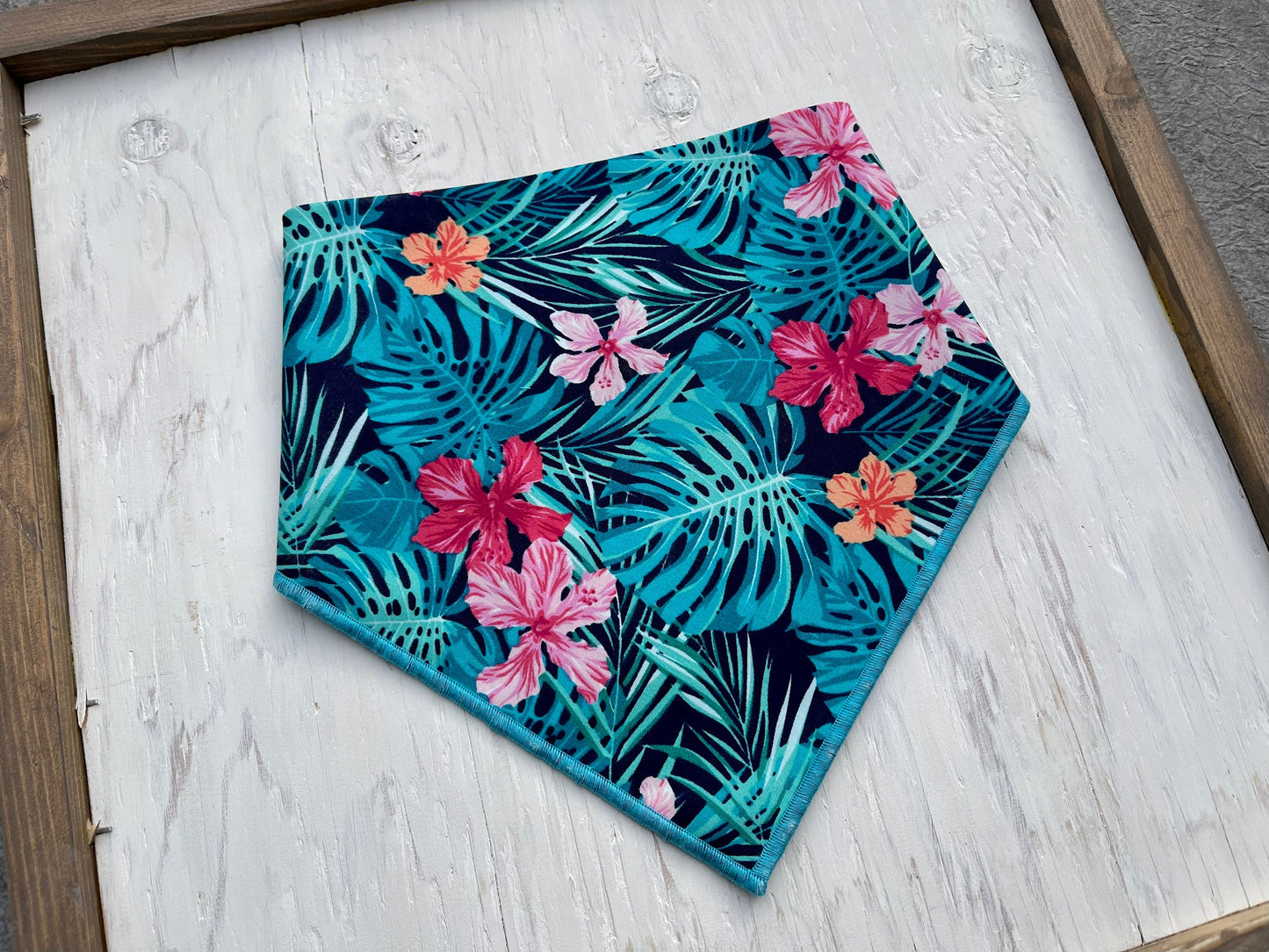 Dog Bandana Hawaiian Shirt // PNW Dog Bandana // Summer Dog Bandana // Nature Dog Bandana // Snap On Dog Bandana // Dog Scarf // Collar