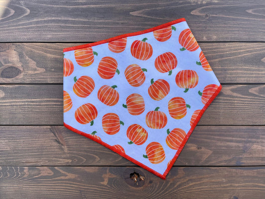 Pumpkin Patch Dog Bandana // Halloween Pumpkin Dog Bandana // October Autumn Dog Bandana // Snap on Dog Bandana