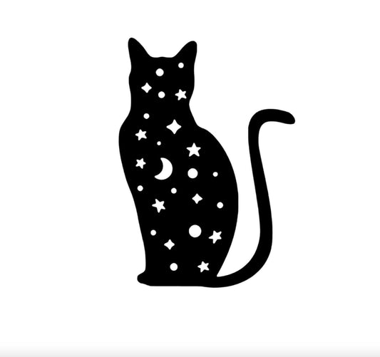 Cat Decal, Mystical Kitty Bumper Sticker, Space Cat Decal, cat mom decal, cat sticker, Kitty bumper sticker, cat lover