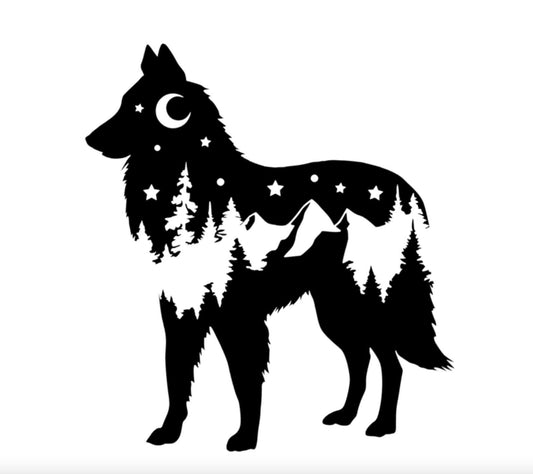 Adventure Belgian Tervuren decal, tervuren nature bumper sticker, dog sticker, permanent decal/bumper sticker, Belgian Tervuren decal, PNW