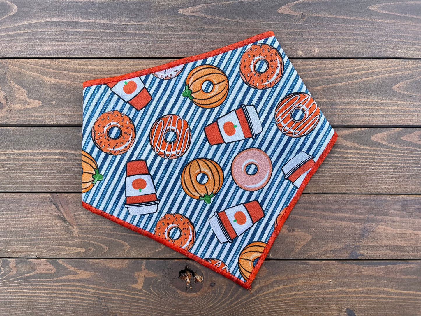 Pumpkin Spice Fall Dog Bandana // Autumn PSL Dog Bandana // October Autumn Dog Bandana // Snap on Dog Bandana