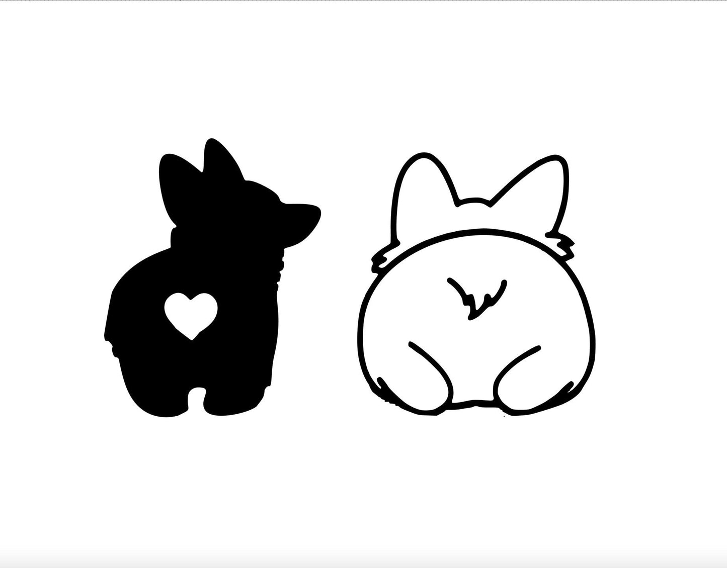 Corgi butt decal, Corgi butt bumper sticker, dog mom, dog sticker, permanent decal/bumper sticker, Corgi decal