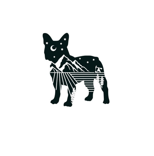 French bulldog decal, Adventure Frenchie decal, Prairie dog sticker, Farm Frenchie permanent decal/bumper sticker, PNW, bully