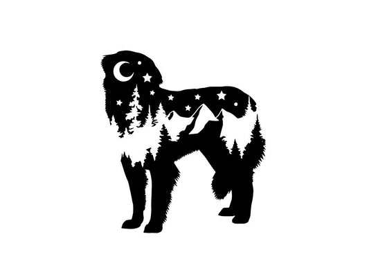 Leonberger decal, leonberger nature bumper sticker, dog mom, dog sticker, permanent decal/bumper sticker, leonberger decal, PNW