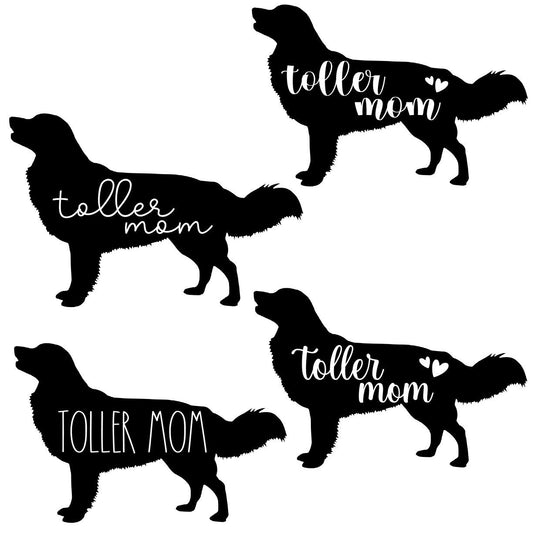 Nova Scotia Duck Toller Mom decal, Nova Scotia Duck Tolling Retriever nature bumper sticker, dog mom, dog sticker, Toller decal, PNW