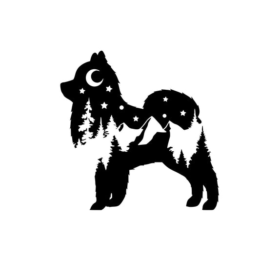 Pomeranian decal, adventure Pomeranian, Pom bumper sticker, dog mom, dog sticker, permanent decal/bumper sticker, Pom decal, PNW
