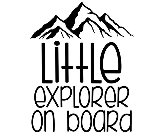 Little explorer on board, Baby on board nature decal, Little adventurer on board, PNW baby decal, kids on board decal