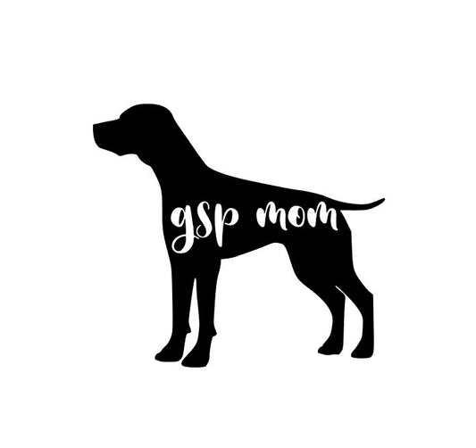 Pointer Mom decal, GSP hunting dog sticker, German Short Hair Pointer dog sticker, decal/bumper sticker, GSD decal, PNW