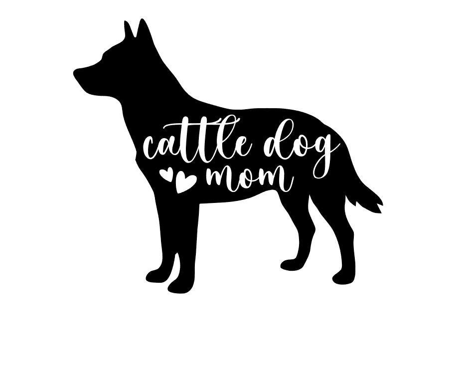 Cattle Dog mom decal, Heeler mom bumper sticker, dog mom, dog sticker, permanent decal/bumper sticker, Heeler decal