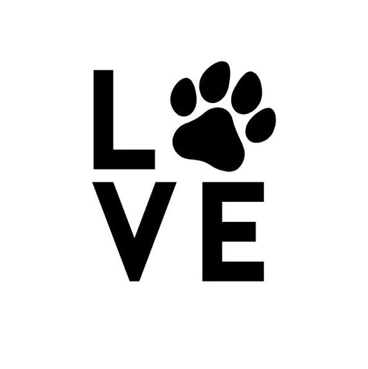 Dog Love decal, Paw Print bumper sticker, dog mom LOVE, dog sticker, permanent decal/bumper sticker, paw print decal, PNW