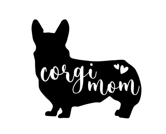 Corgi Mom decal, Corgi Dog Mom bumper sticker, dog mom, dog sticker, permanent decal/bumper sticker, Corgi dog mom decal, PNW