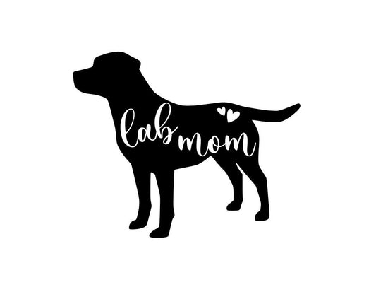 Labrador Retriever decal, Lab Dog Mom, lab bumper sticker, dog mom, dog sticker, permanent decal/bumper sticker, lab decal
