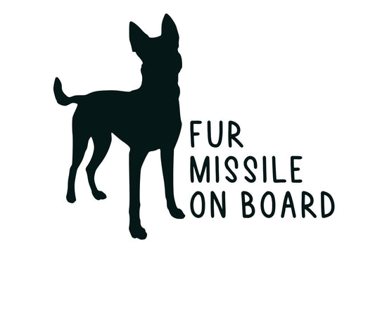 Belgian Malinois fur missile decal, Belgian Shepherd bumper sticker, dog sticker, Maligator decal/sticker, Malinois mom