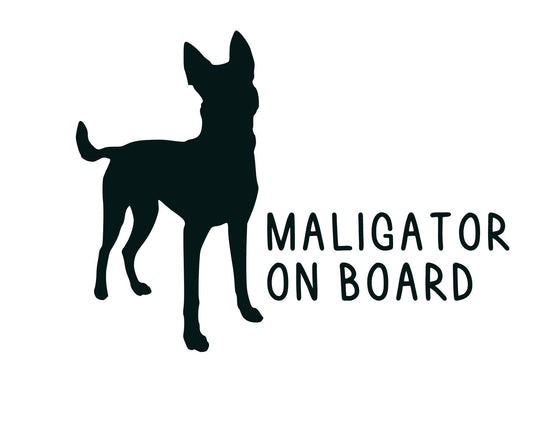 Belgian Malinois maligator decal, Belgian Shepherd bumper sticker, dog sticker, Maligator decal/sticker, Malinois mom, fur missile
