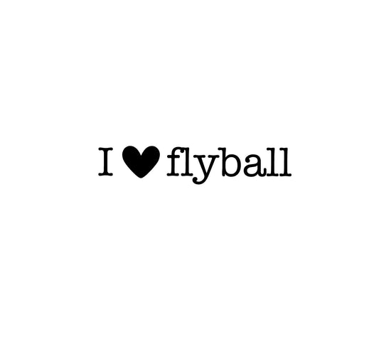 I love flyball vehicle decal, agility dog decal, I love dog sports decal, dog mom decal, dog sticker, dog bumper sticker, dog lover